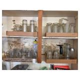Assorted Clear Glassware Collection - Mugs, Dessert Cups, Coffee Pot, and More