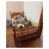 Twin Size Bed Frame with Bedding
