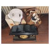 Assorted Decor and Mantle Clock
