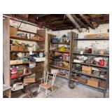 Contents of N and W Wall South Room of Basement