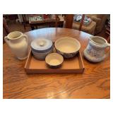 Group of Stoneware Tableware Items