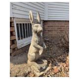 Concrete Standing Rabbit Garden Statue