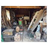 Shed Full of Assorted Garden Decor and Materials