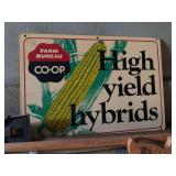 Farm Bureau CO-OP High Yield Hybrids Advertising Sign