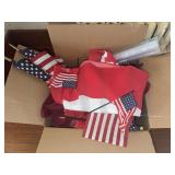 Assorted American Flags and Accessories