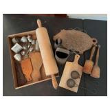 Assorted Wooden Kitchen Utensils and Accessories