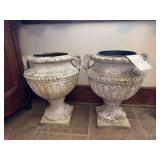 Pair of Decorative Garden Urns