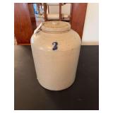 Stoneware Crock with Lid, 2-Gallon Capacity