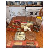 Assorted Spice Tins and Containers Grouping