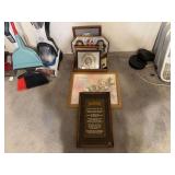 Framed Religious Artwork and Psalm Print