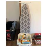 Ironing Board and Cleaning Supplies Lot