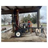 28-Ton Wood Splitting Force Log Splitter with Briggs & Stratton EX1150 Engine and Mini Refrigerator