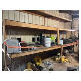 Shelf Assortment Including Vehicle Parts and Liquid Containers