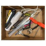 Assorted Hand Tools, Blades, and Black & Decker Immersion Blender