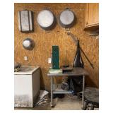 Meat Stuffer, Scale, Table, Bowls and accessories