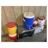 Assorted Coolers and Water Jugs
