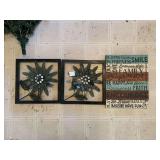 Metal Flower Wall Art and Inspirational Wall Decor