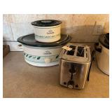 Black and Decker Toaster with Rival Crock-Pot Stoneware Slow Cooker and Crock-ette Stoneware Slow Cooker
