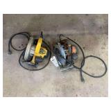 DeWalt DW368 and Ridgid R3205 Circular Saws