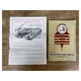 (2) Bucher & Giggs Plow Co. Imperial Farm Implements Literature