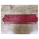 Northwest Thresher Co. Cast Nameplate