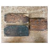 (3) Deering Printers Blocks