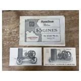 (3) Advance Mfg. Co. Hamilton Engines Literature