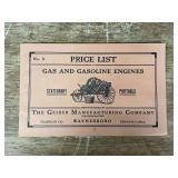 1910 Geiser Mfg. Co. Engines Price List