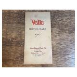 1910 Velie Motor Cars Sales Literature