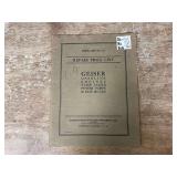 1915 Emerson-Brantingham Geiser Engine Repair Price List