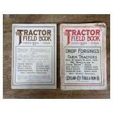 (2) 1918 + 1919 Tractor Field Books