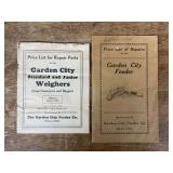 (2) Garden City Feeder Co. Price List of Repairs