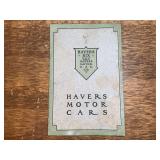 1911 Havers Motor Car Co. Six Catalog