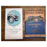 (2) Lincoln Sales Literature