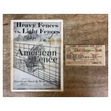 (2) American Fence + H. B. Scutt Literature