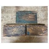 (3) Deering Printers Blocks