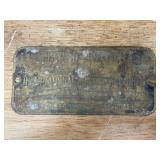 IHC Titan Engine Brass Nameplate