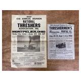 (2) Threshermens Reunion Flyers
