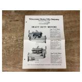 Wisconsin Motor Mfg. Co. Literature