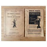 (2) McCormick-Deering Cream Separator Manuals