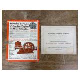 (2) Waterloo Gasoline Engine Co. Literature