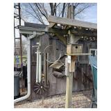 Bird houses and wind chimes