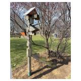 90 inch tall, custom wood birdhouse sculpture