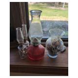 Oil Lamps and Seashells Lot