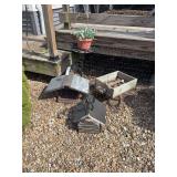 Bird house and feeder and pot cart