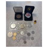 2 Troy Ozs and Assorted Coins