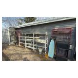 Miscellaneous pipe, PVC pipe, gutters, scrap metal racks EVERYTHING MUST GO