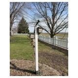 72 inch birdhouse post with metal dragonfly