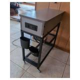 Rolling End Table with Power