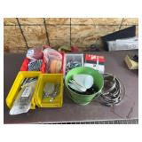 Assortment Of Lags And Hose Clamps Screws